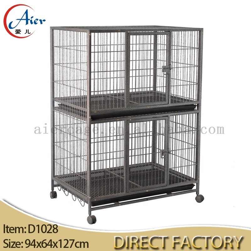 Outdoor large dog cages metal kennels stainless steel dog cage