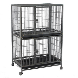 Outdoor large dog cages metal kennels stainless steel dog cage