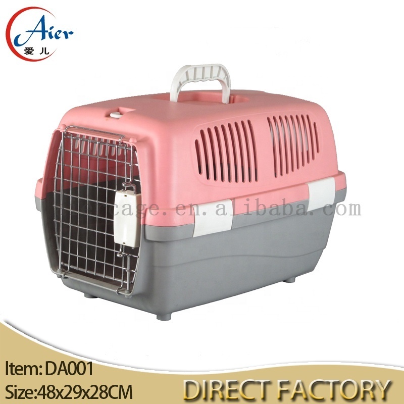 High Quality Stainless Steel Plastic Pet Cage Dog Kennel Outdoor Large Transport Iron Cage Animal Pet Dog Cages