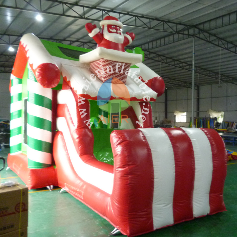 Hot sale Christmas water slide with pool popular inflatable combo party rental