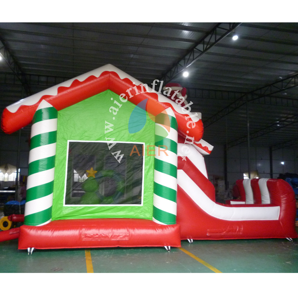 Hot sale Christmas water slide with pool popular inflatable combo party rental