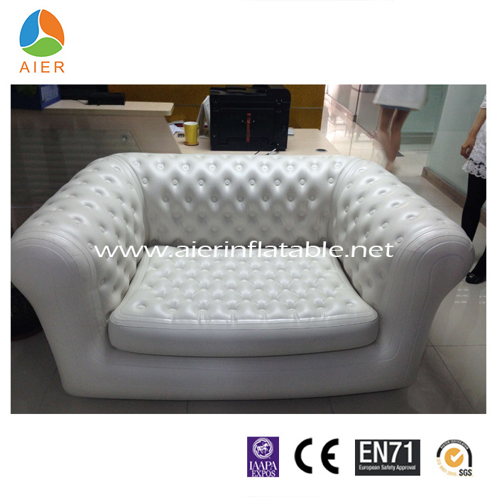 Promotional outdoor cheap chesterfield inflatable furniture, outdoor inflatable air furniture sofa for sale