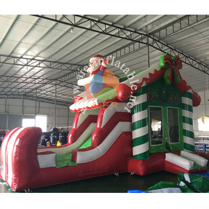 Hot sale Christmas water slide with pool popular inflatable combo party rental