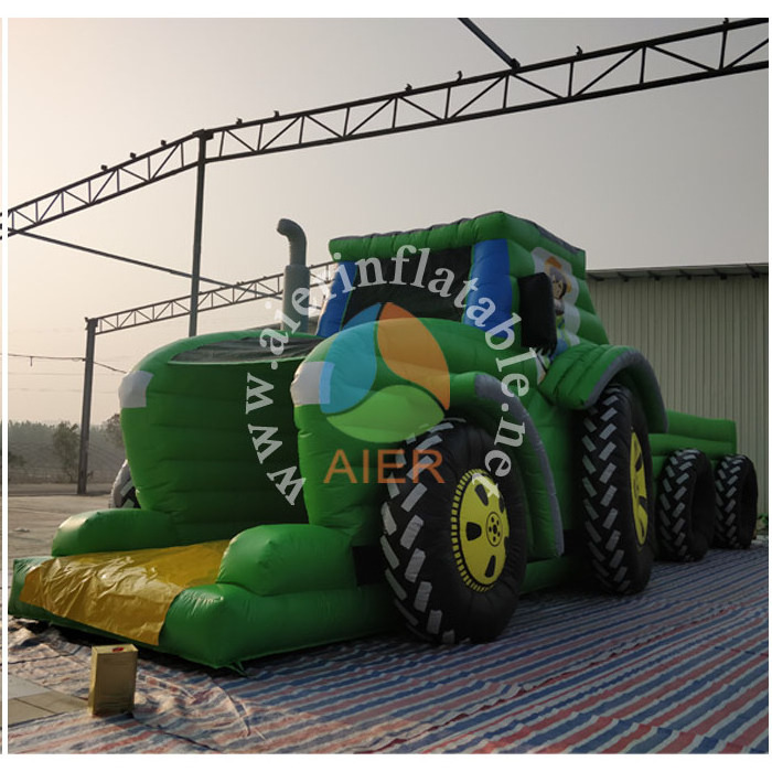 High quality inflatable car styling commercial kids playground obstacle toboggan gonflable bouncy water slide inflatable