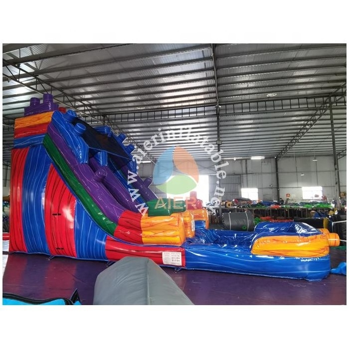 Commercial inflatable 20ft water slide for kids inflatable dry wet slide