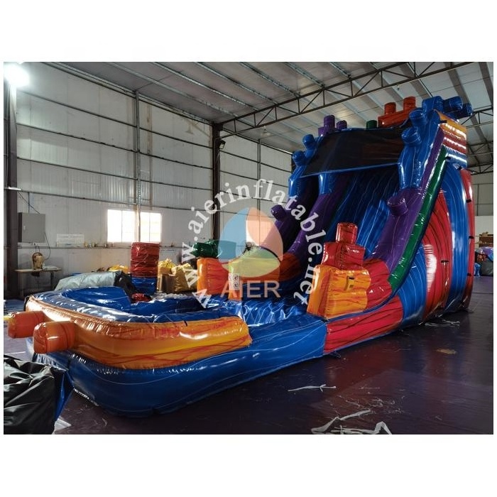 Commercial inflatable 20ft water slide for kids inflatable dry wet slide