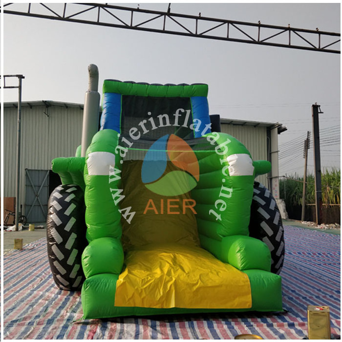 High quality inflatable car styling commercial kids playground obstacle toboggan gonflable bouncy water slide inflatable