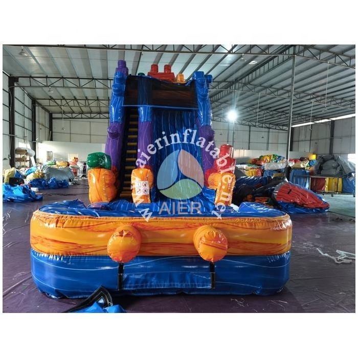 Commercial inflatable 20ft water slide for kids inflatable dry wet slide