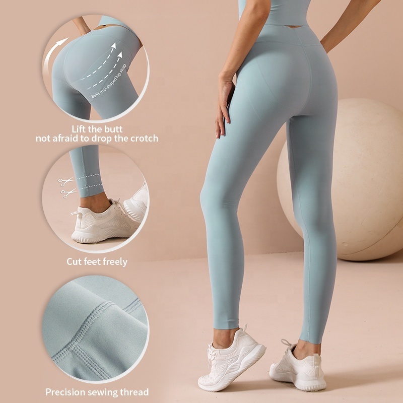 Aiermei Adjustable Length Custom Logo Print Gym Workout Tight Sport Fitness Leggings Push Up Seamless Yoga Pants Leggings Women