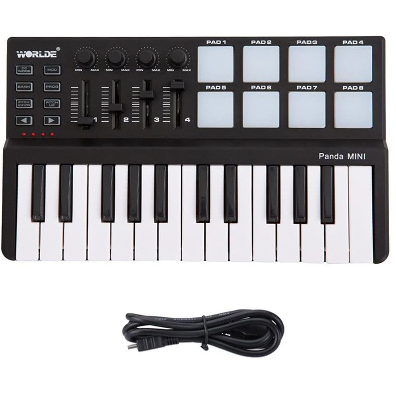 Aiersi brand midi controllers usb musical instrument piano keyboard 25 keys portable piano