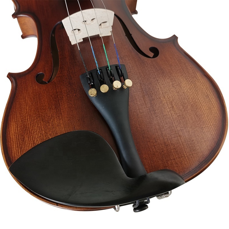 Aiersi brand Hot sale handmade stringed instruments violins high grade solid flame maple violin with ebony fittings