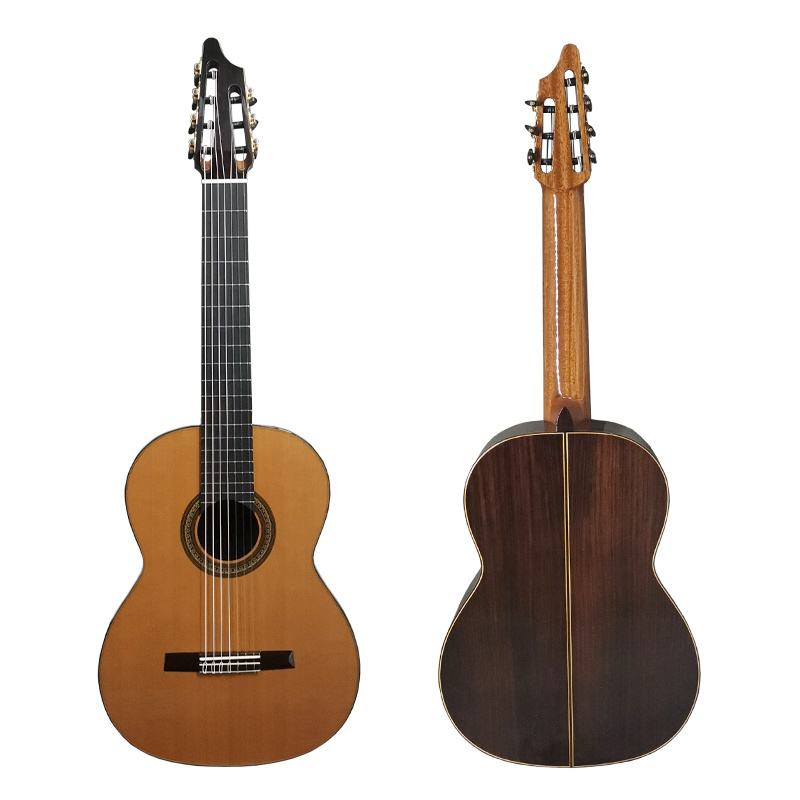 Professional grade Aiersi brand handmade All solid Gloss  Finish 7-strings classical guitar with Cedar top Rosewood back&side