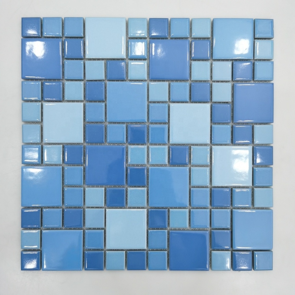 Southwestern Warehouse Square Mirror Mosaic Tiles Self Adhesive