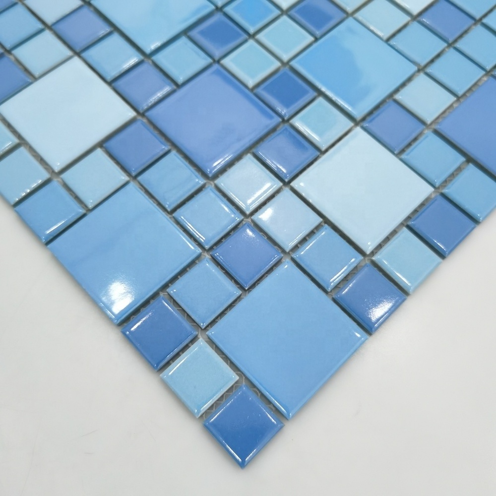 Southwestern Warehouse Square Mirror Mosaic Tiles Self Adhesive