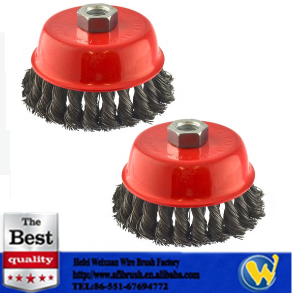 Twist Knot Cup Wire Brush Bit wheel for drill paint