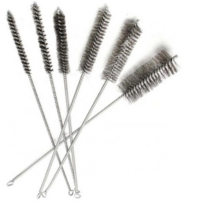 Long Handle Steel Round Tube Wire Gun Cleaning Brushes for rust removal