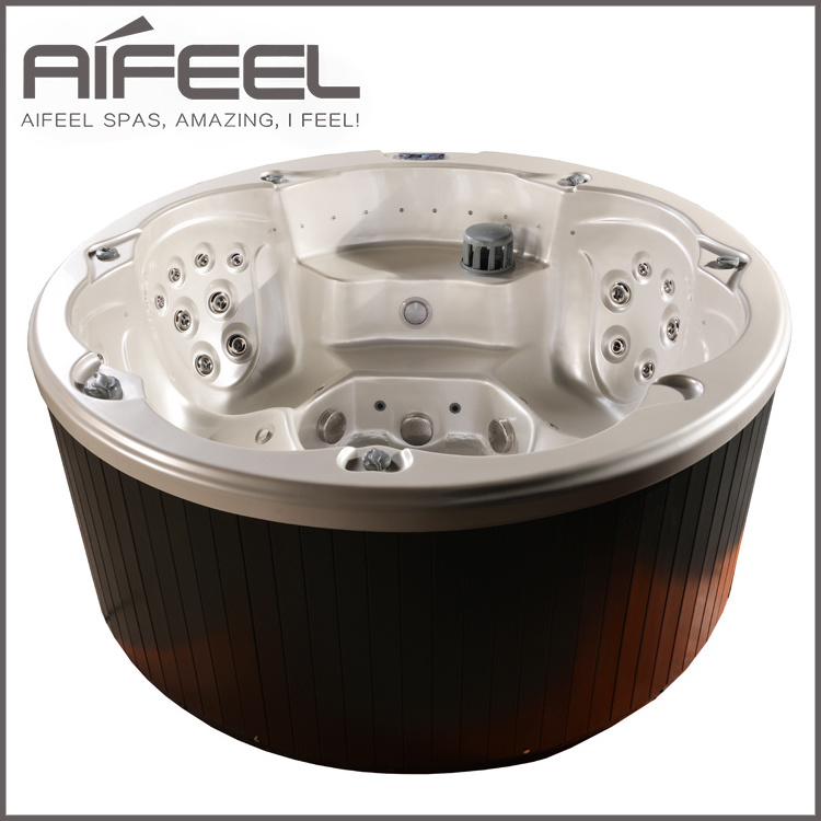 new hot sell European style US balboa system luxury garden massage outdoor spa round bathtub whirlpool