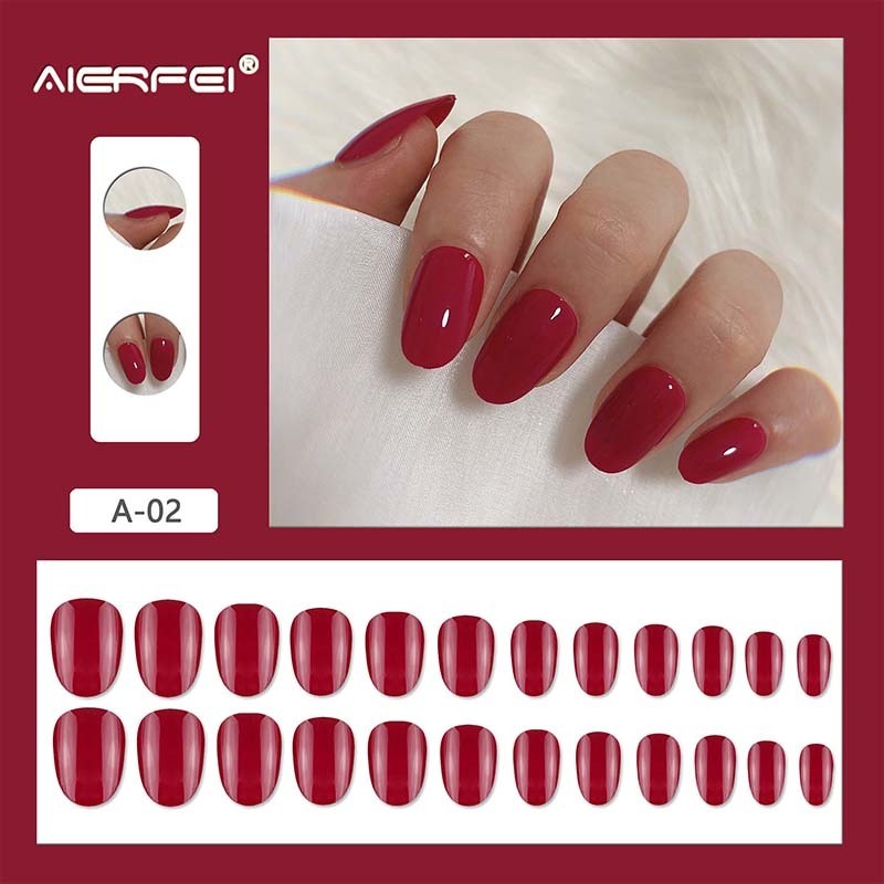 Classical Glossy Best False Glue On Nails Short Nails ABS Natural Reusable Fashion False Nails