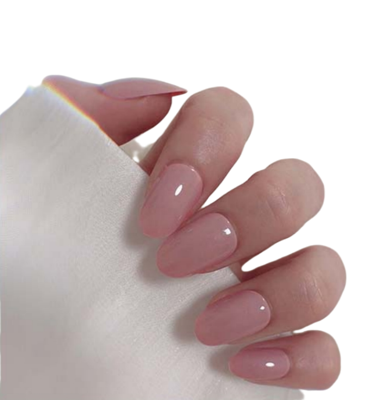 Classical Glossy Best False Glue On Nails Short Nails ABS Natural Reusable Fashion False Nails