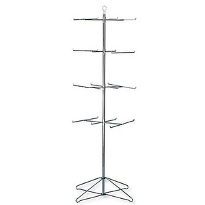 Aifei  Wholesales Silver 4-Tiers Promotion Metal Wire Spinner Store Display Rack for Retail