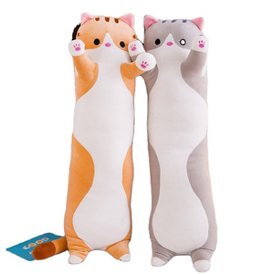 AIFEI TOY Big Sizes stuffed animal toys Cute Cat Plushie Sofa Cushion home decoration Soft Long body shape hugging plush pillows