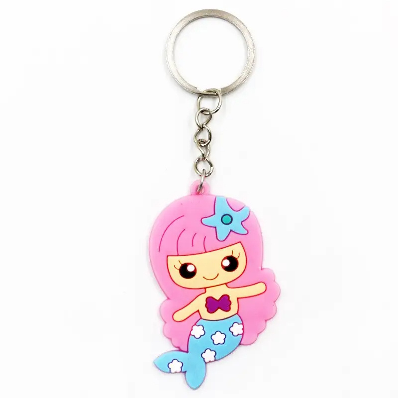 Plastic Key Head Cover Rubber Keychain Custom Mold Logo Keycaps Key Ring Soft PVC Color Cute Anime Key Covers Cap