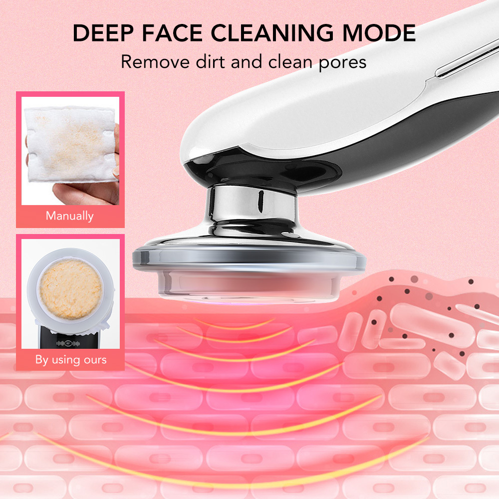 Electric 7 in 1 Facial Skin Lifting Device Led Light Photon Therapy Facial Beauty Skin Tightening Machine Photon Face Massager