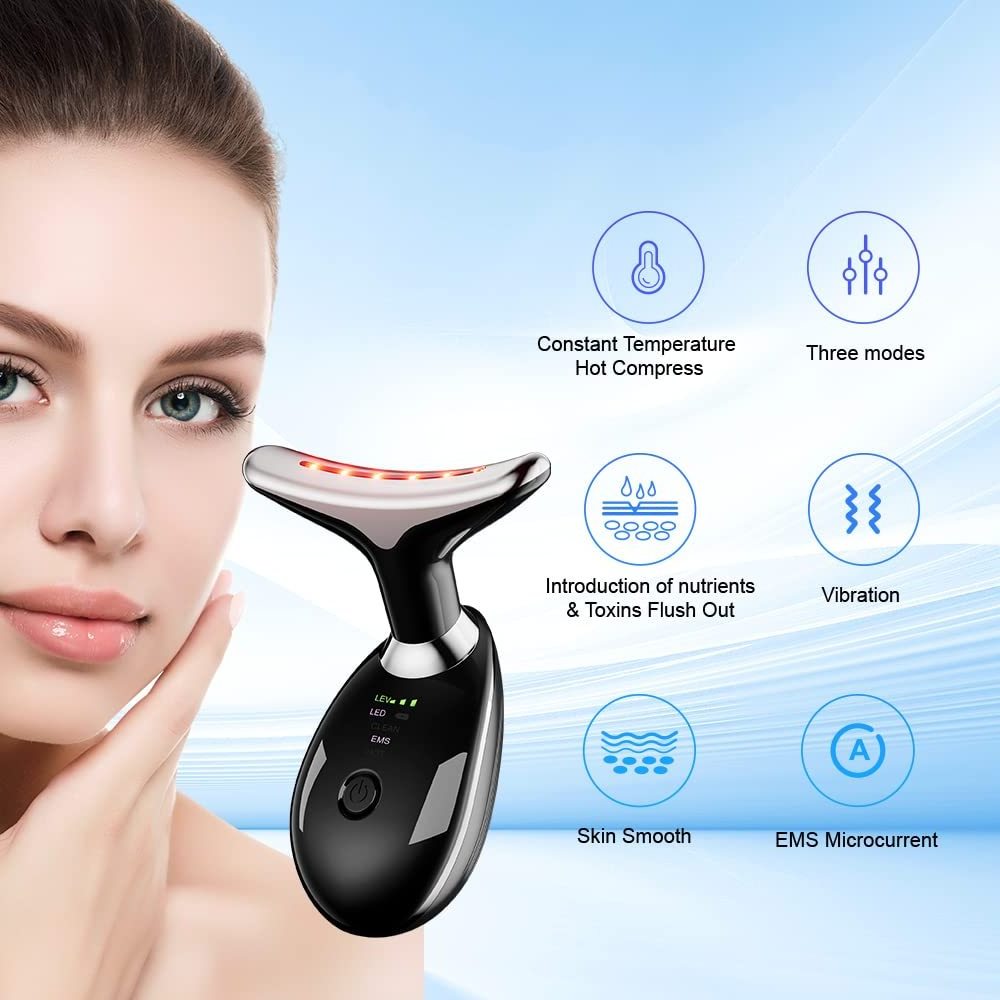 New Skin Care Tools Face Lift Roller Anti Wrinkle Ems Facial Deep Cleansing Remover Microcurrent Neck Beauty Device