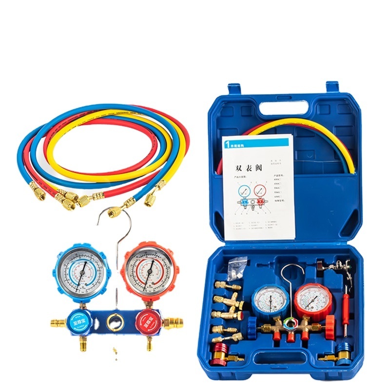 R134A R12 R22 air conditioning refrigerant manifold instrument group pressure gauge kit