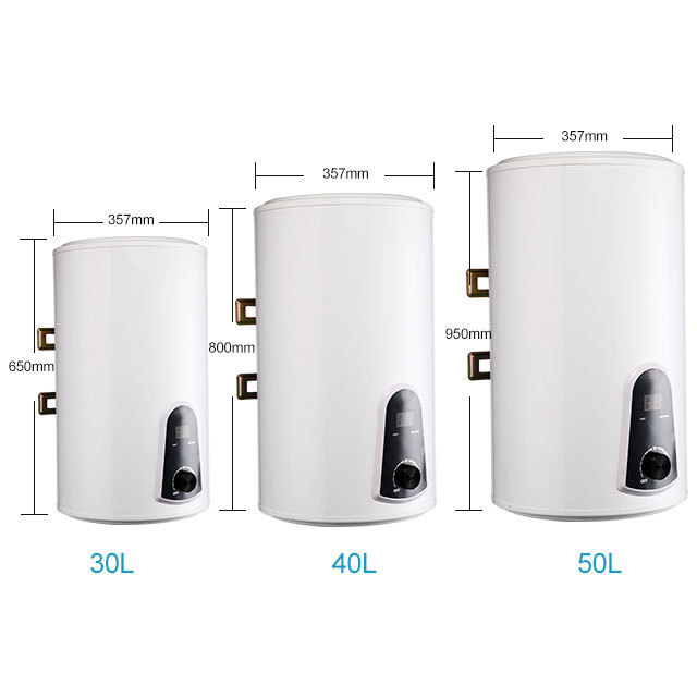 Factory Wholesale Stainless Steel 2000W 50 Liters Water Heater Digital Display Electric Storage Tank Water Heater