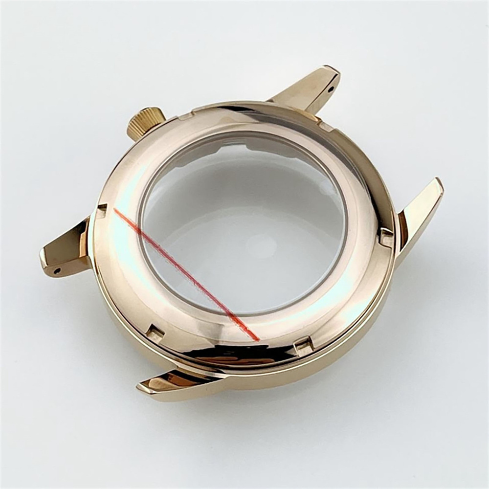 Shenzhen factories manufacture 40mm Stainless Steel Watch Case with Arched Glass for NH34 NH35 NH36 NH38 NH70 NH72 Movement