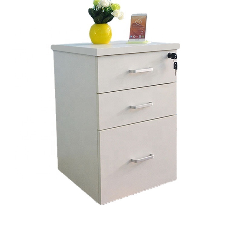 Three drawers cabinet pulley desk lower locker with lock lower cabinet computer desk lower cabinet