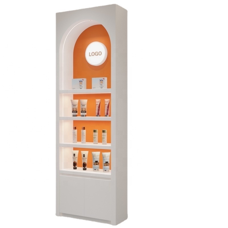 Beauty salon cosmetic display stand cabinet paint simple modern special-shaped showcase skin care nail polish display cabinet