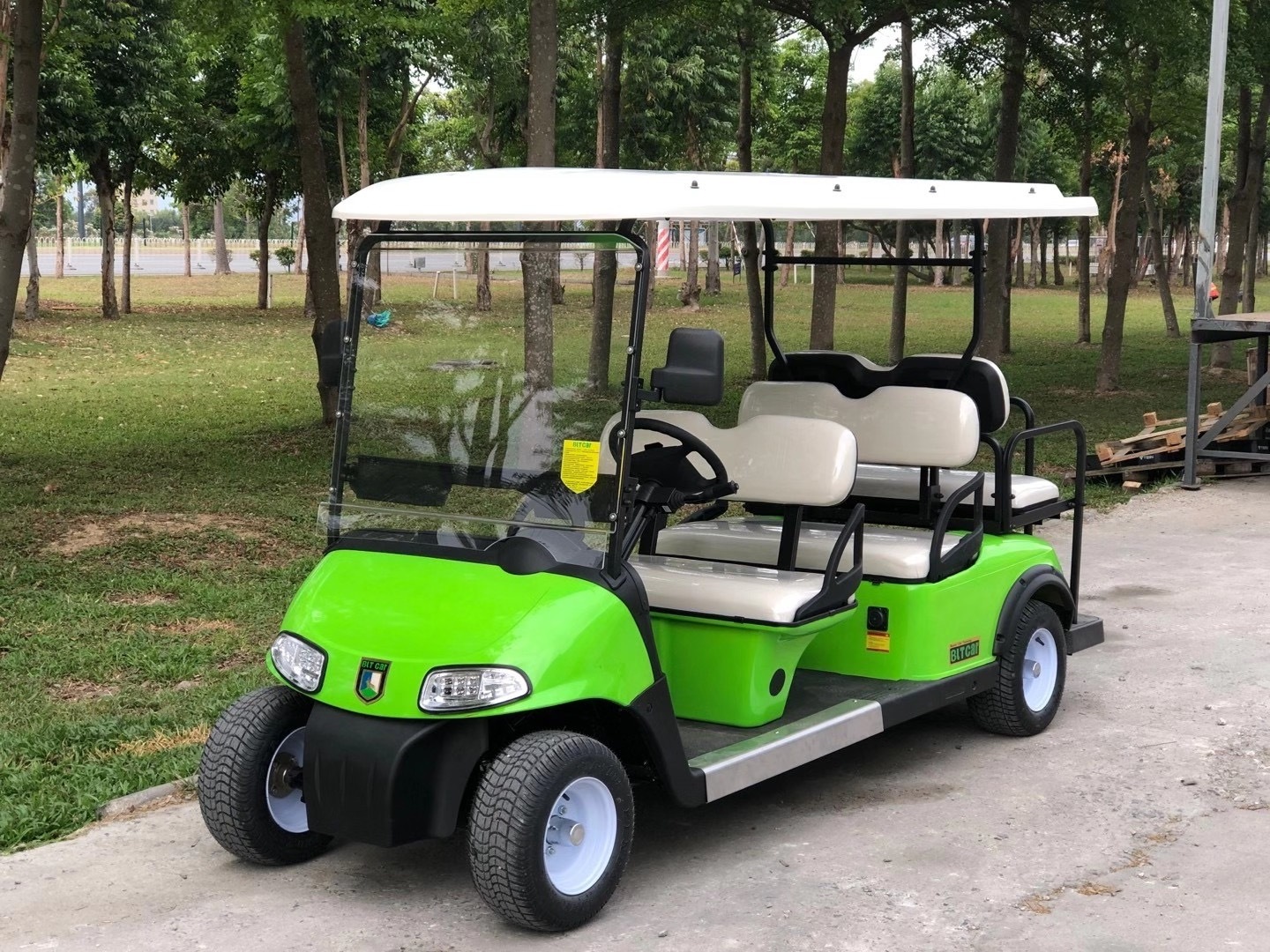 4 seater low speed  electric sightseeing car  electric golf cart with cmyk accept design.