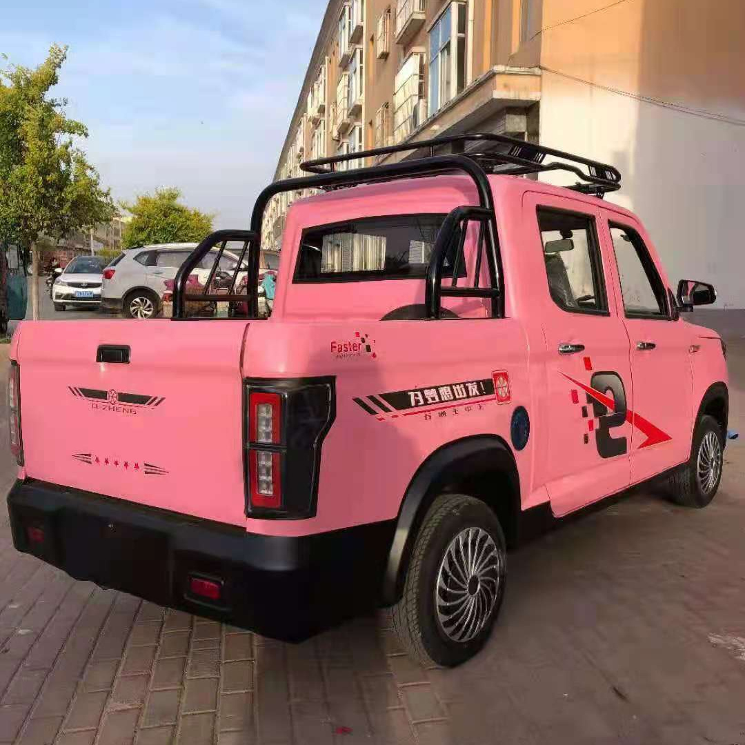 2023 Popular Mini EV New Energy Vehicle Cars Hot Pink Pickup Truck for Adult Used Vehicle