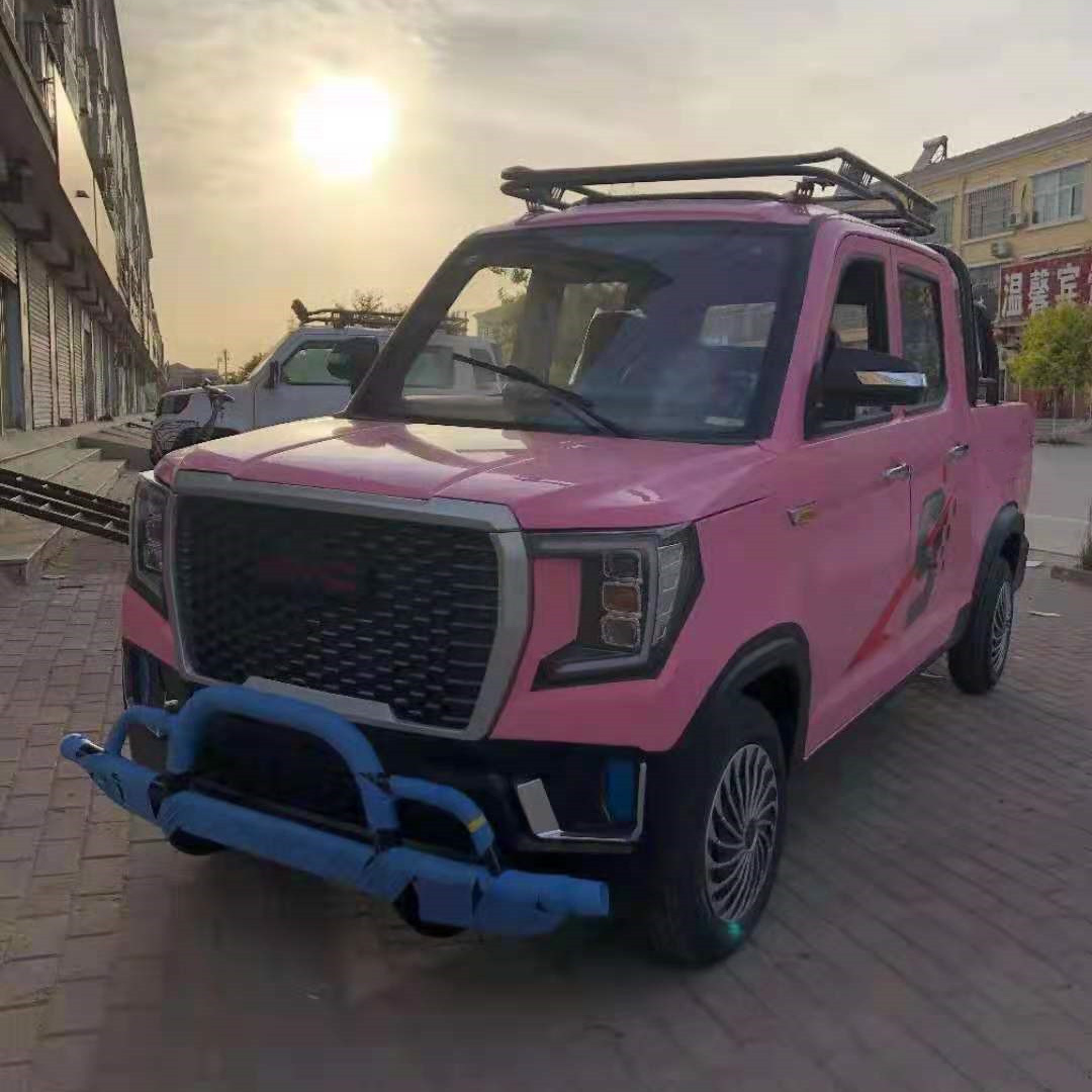 2023 Popular Mini EV New Energy Vehicle Cars Hot Pink Pickup Truck for Adult Used Vehicle