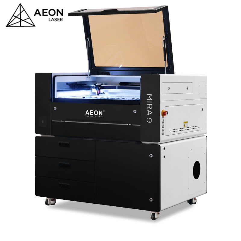 Aeon Mira9 900*600mm Working Area All in One Rubber Stamp Making Machine with Ruida WiFi 1200mm/s