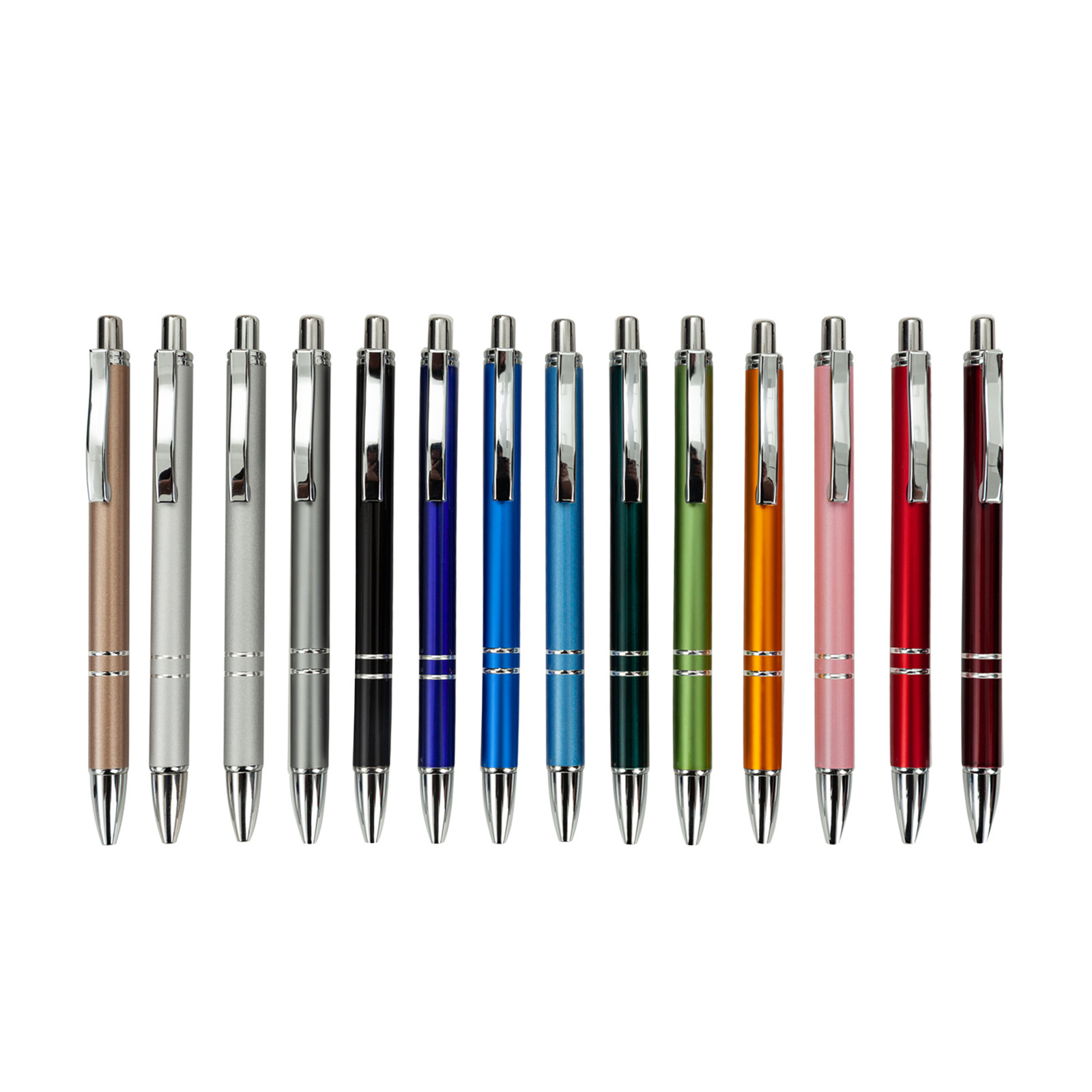 High Quality Fancy Luxury Metal Ball Point Pen Retractable Promotional 0.8mm/1.0mm Custom Logo Ballpoint Pens