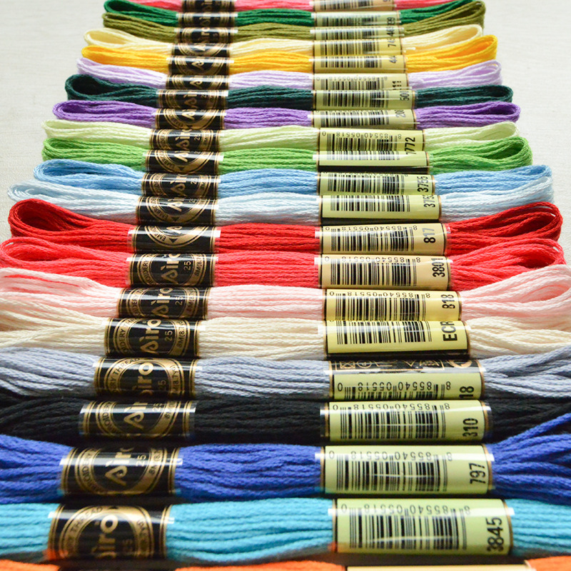 447 colors embroidery floss cross stitch thread 6 stands 8 meter per piece  embroidery floss wholesale