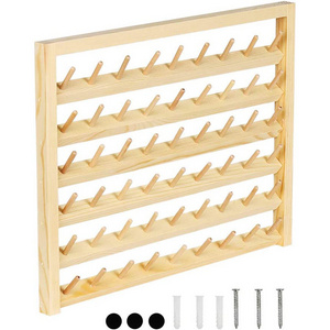 Wooden Thread Rack Storage Rack for Sewing Quilting Embroidery Sewing Storage Organizer