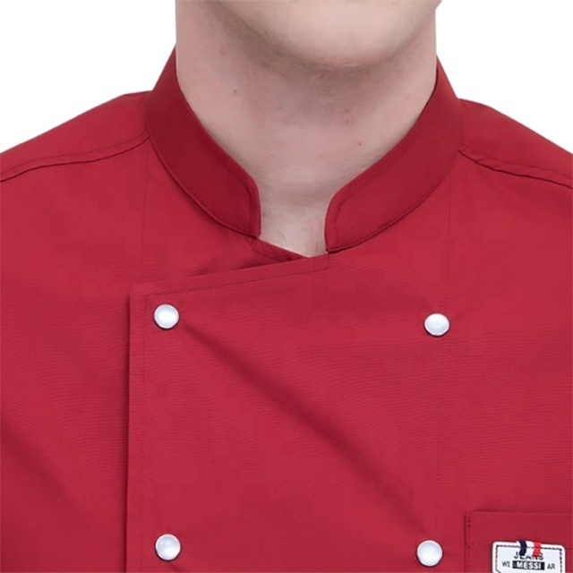 SunYue High Quality Hot Pot Poly Cotton Chef Coat Uniform Kitchen Chef Wear