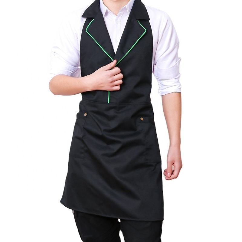 Hot Sale Waiter Uniforms apron and Restaurant Uniforms aprons with embroidered logo