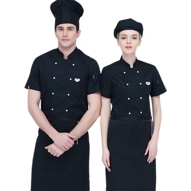 SunYue High Quality Hot Pot Poly Cotton Chef Coat Uniform Kitchen Chef Wear