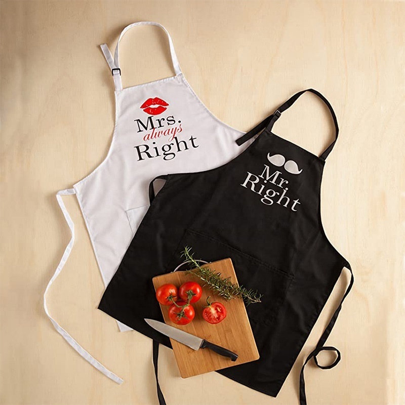 OEM Letter printing Kitchen Aprons For Women Household Cleaning Pinafore Home Cooking Apron