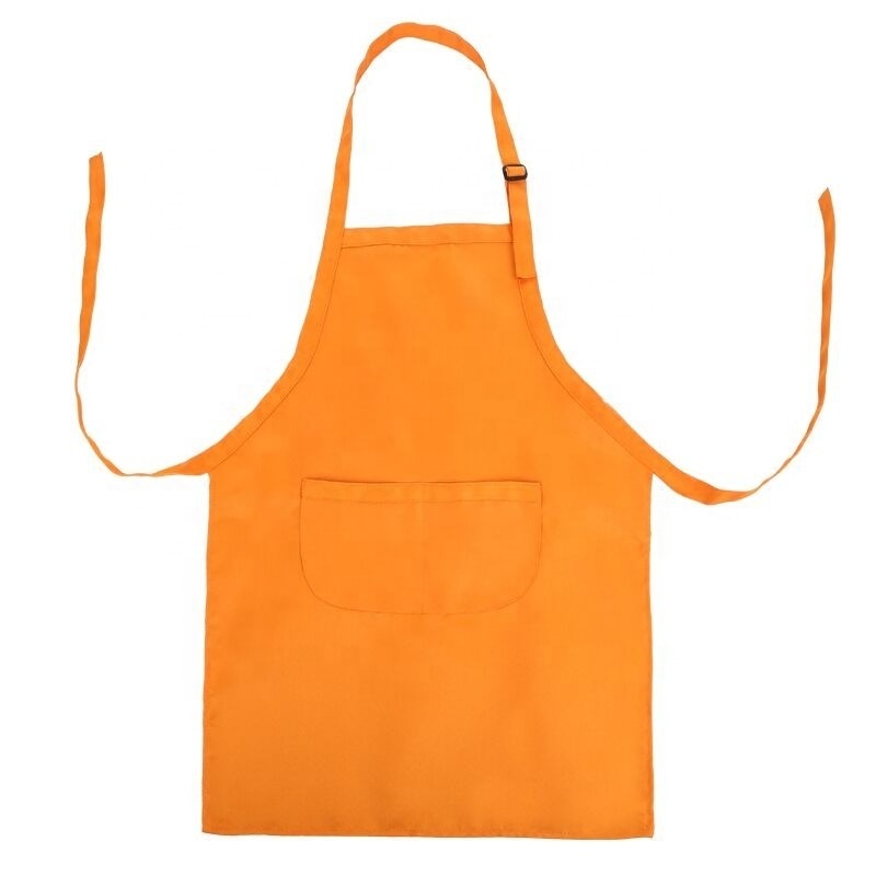 Kids Apron And Chef Hat Set, Polyester Child Aprons With 2 Pockets Kitchen Bib Aprons For Kitchen Cooking Baking