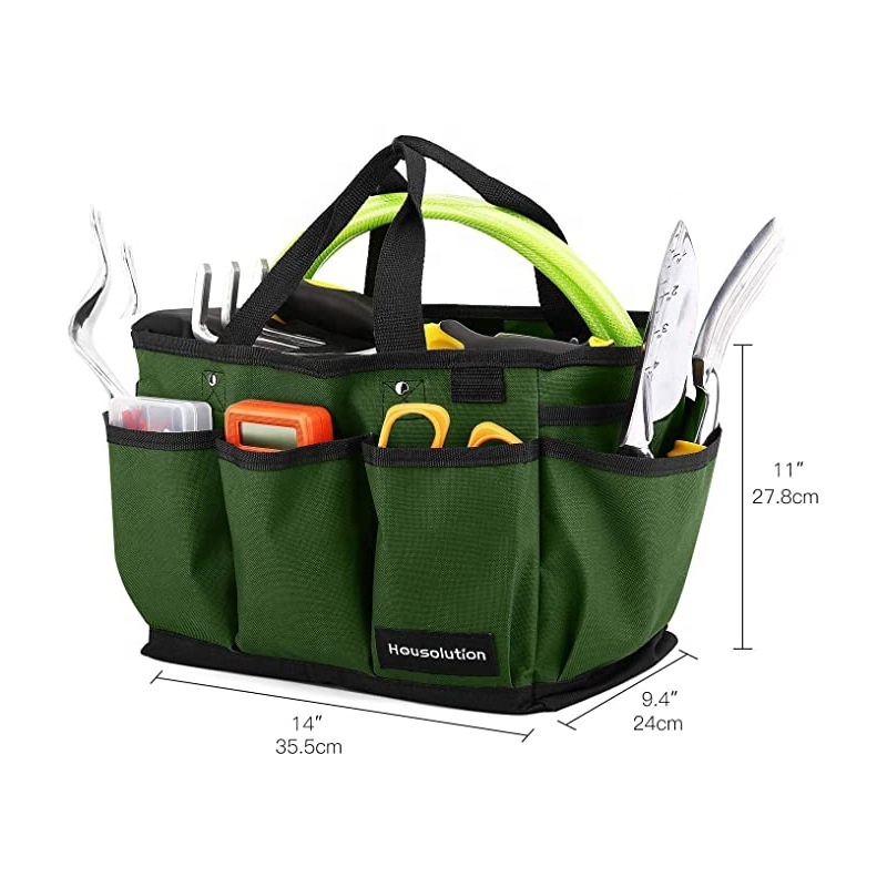 Canvas Housolution Gardening Tote Bag, Deluxe Garden Tool Storage Bag and Home Organizer with Pockets, Wear-Resistant & Reusable