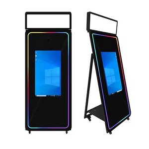 magic mirror touch screen photo booth with camera and printer for party and wedding