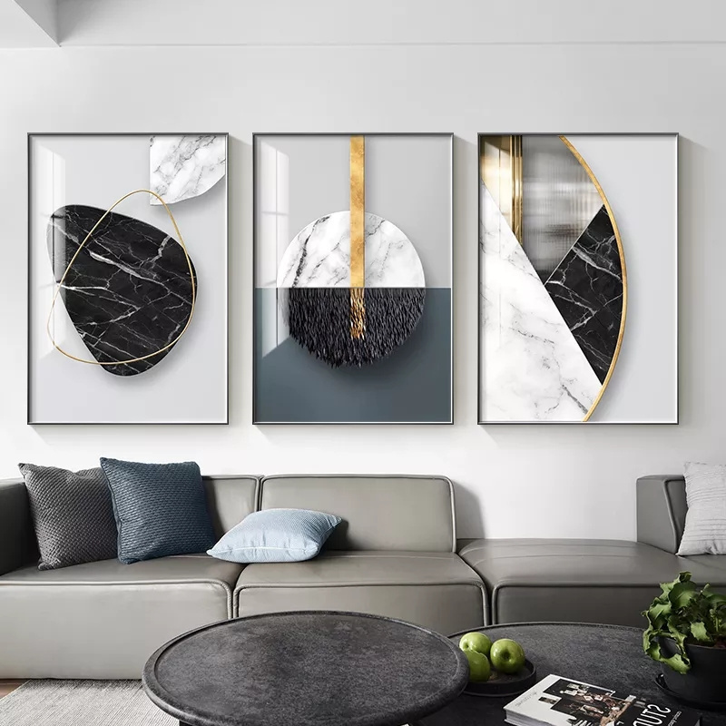 Living Room Bedroom Decoration Abstract Geometric Canvas  Pictures Prints Modern Luxury Posters  wall art decor modern nordic