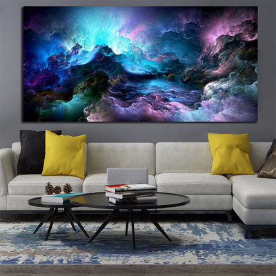 Abstract Prints Wall Art Cloud Abstract Colorful Painting Decor Blue For Canvas Painting Picture