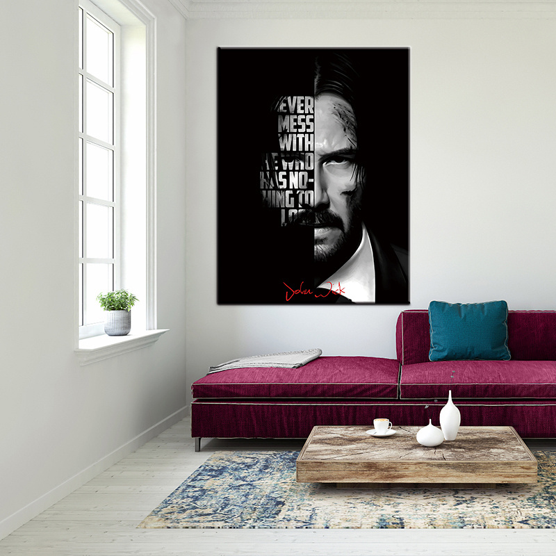 Keanu Reeves movie star Inspirational Quote  wall art for home  decor Motivational painting print on canvas and poster sport